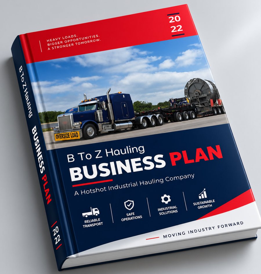 B To Z Hauling business plan cover